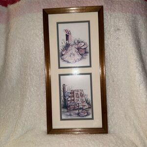 Rustic Charm Double Art Print with Brown Frame